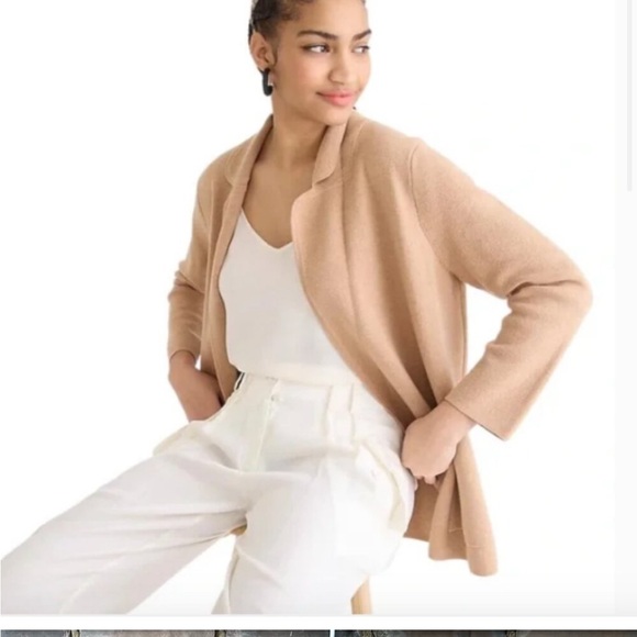 J. Crew Jackets & Blazers - J Crew Sophie open-front sweater-blazer Cardigan Style Camel XL